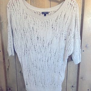 Express studio open knit top